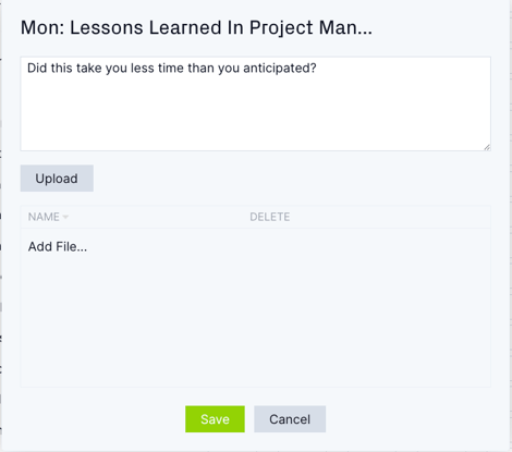 Add comment to timesheet