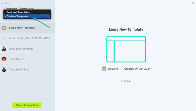 Create custom template