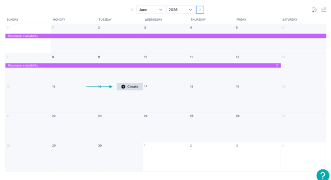 Create task on calendar