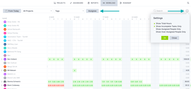 Customize workload page