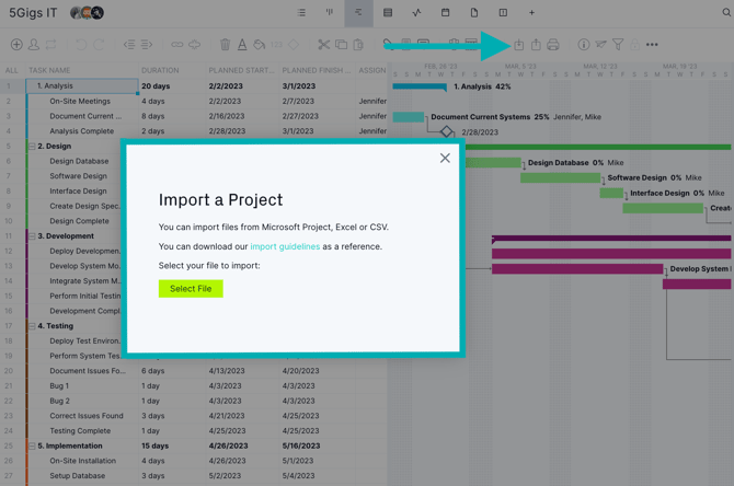 Import a project improved-1
