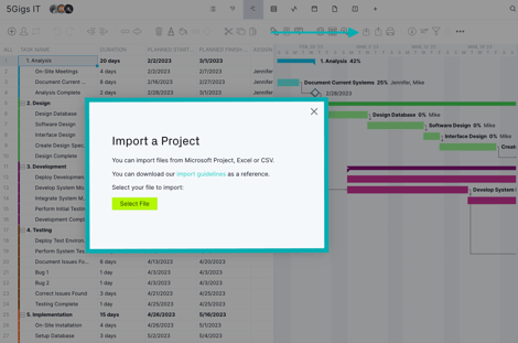 Import a project improved