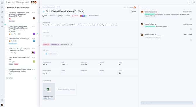 Kanban inventory management