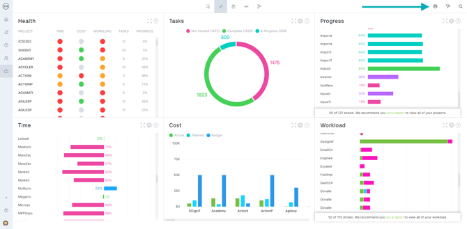 Print portfolio dashboard