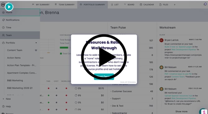 Resource and rate walkthrough