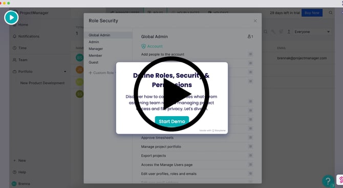 Roles and security Storylane