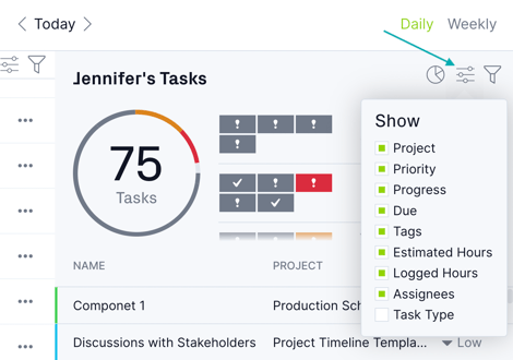 Team page customize columns