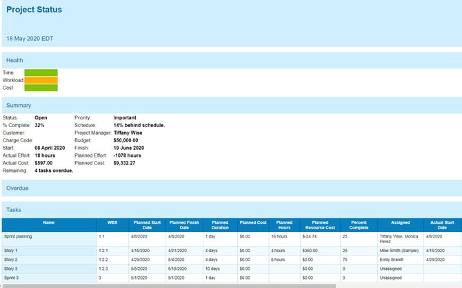 project status report